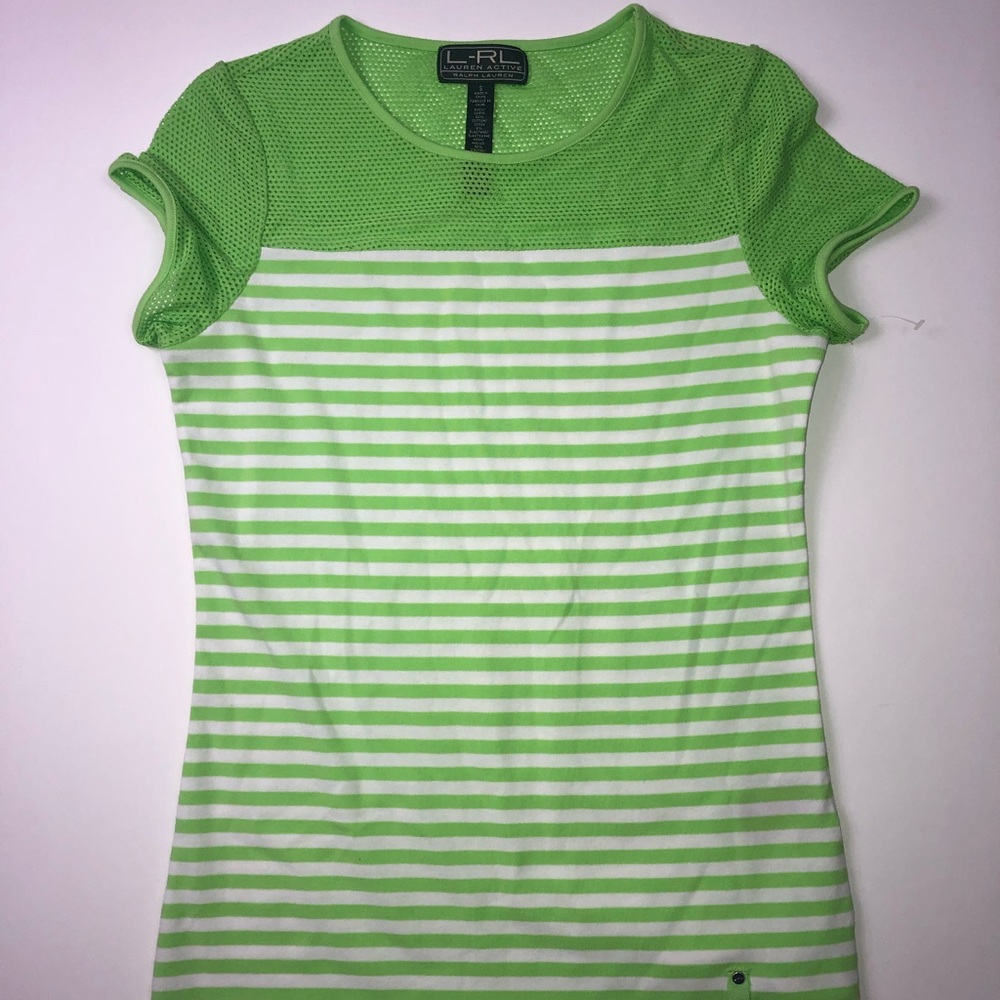Ralph Lauren Active Shirt Green/White Size S NWT